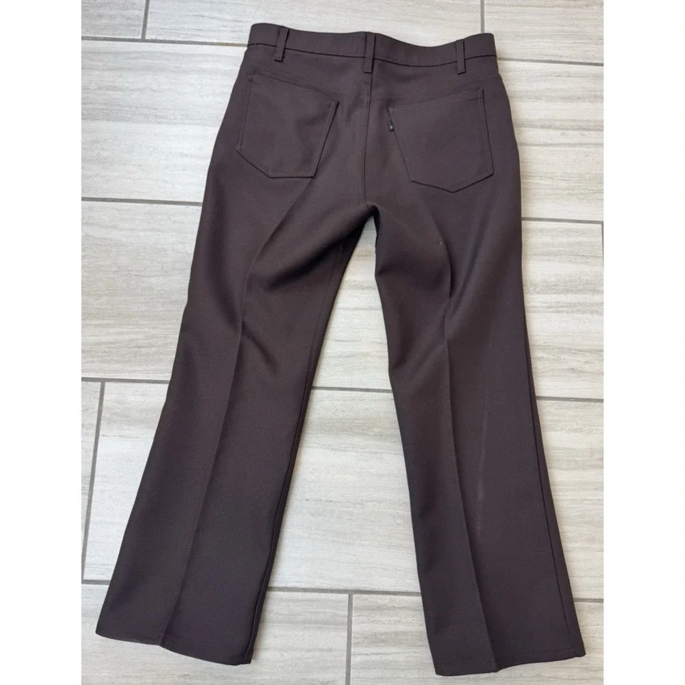 Vintage Levi Strauss Action Slacks 36x29 Brown Dress Pants Dacron‎ Polyester USA